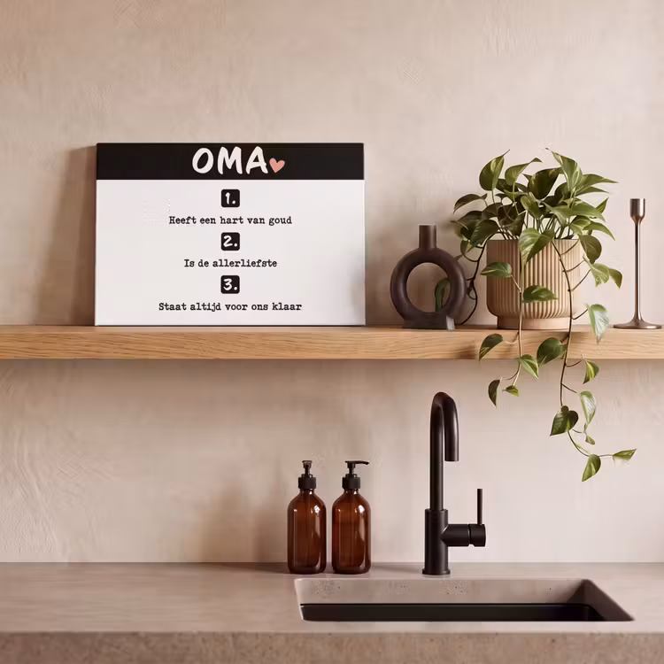 Canvas schilderij - Quotes - Oma is de allerliefste - Spreuken - Oma — 4