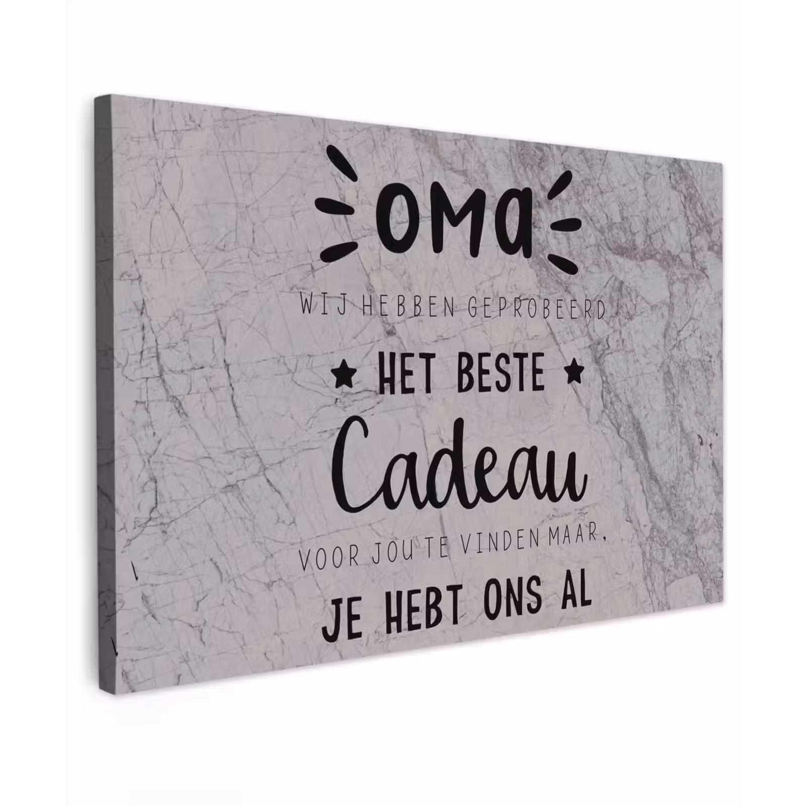Canvas schilderij - Oma - Spreuken - Oma je hebt ons al - Quotes — 1