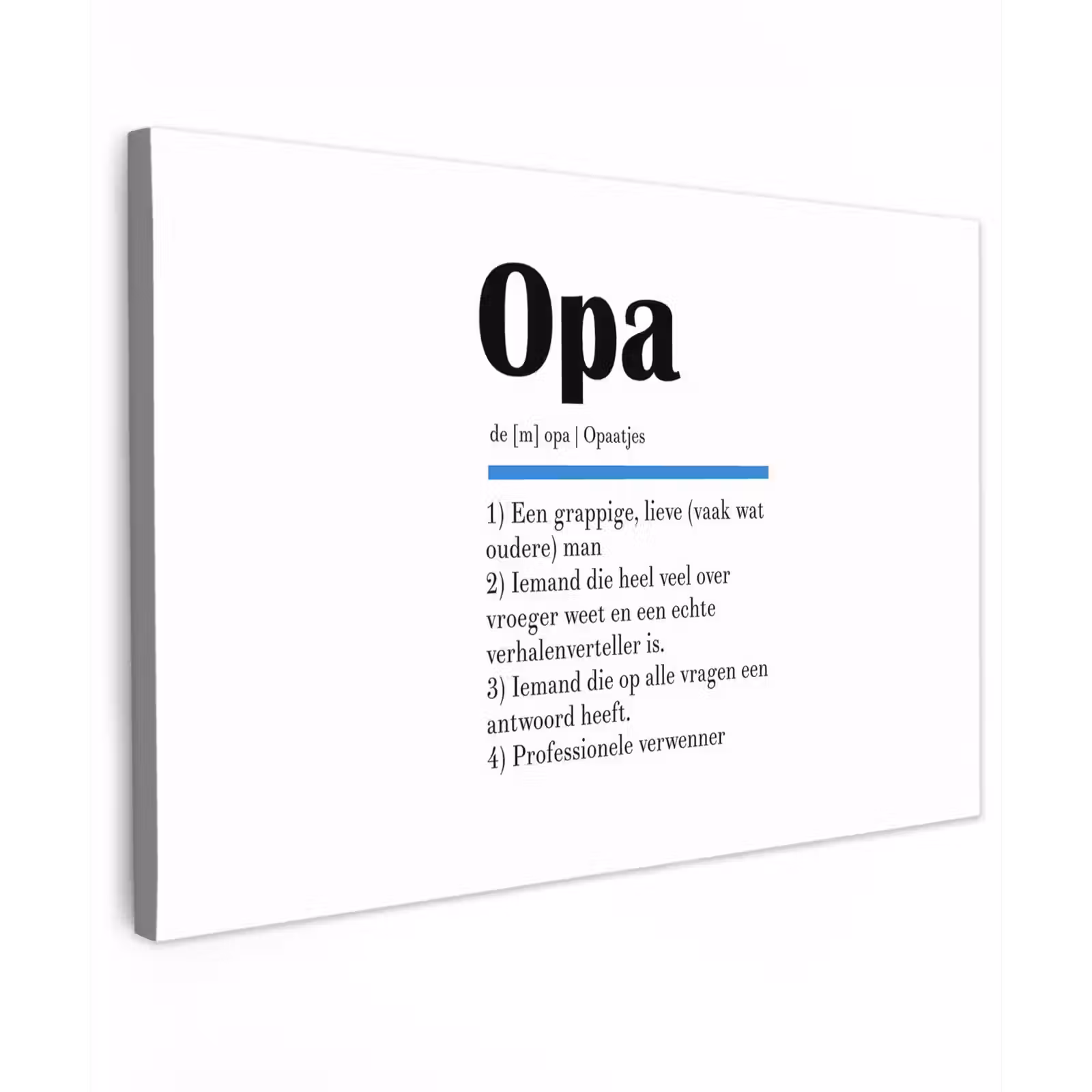 Canvas schilderij - Quotes - Opa betekenis - Spreuken - Woordenboek — 1