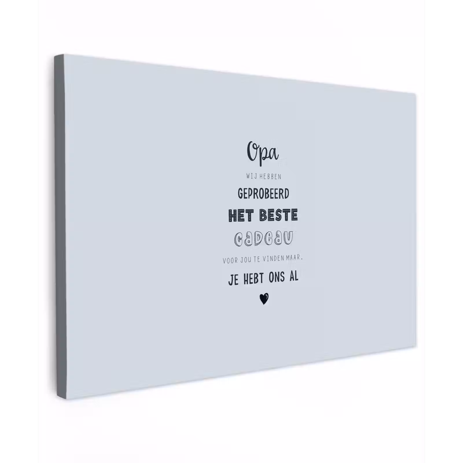 Canvas schilderij - Vaderdag kados - Opa - Spreuken - Het beste cadeau - Quote — 1