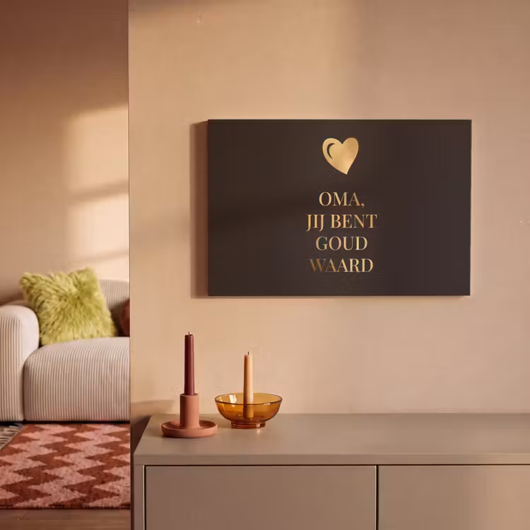 Canvas schilderij - Oma jij bent goud waard - Quotes - Spreuken - Oma — 2