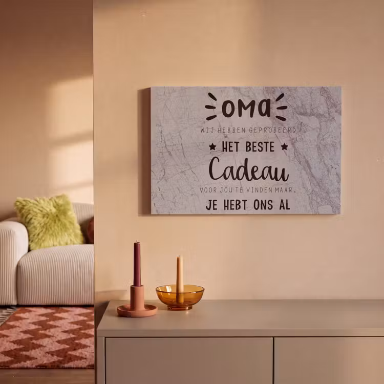 Canvas schilderij - Oma - Spreuken - Oma je hebt ons al - Quotes — 2