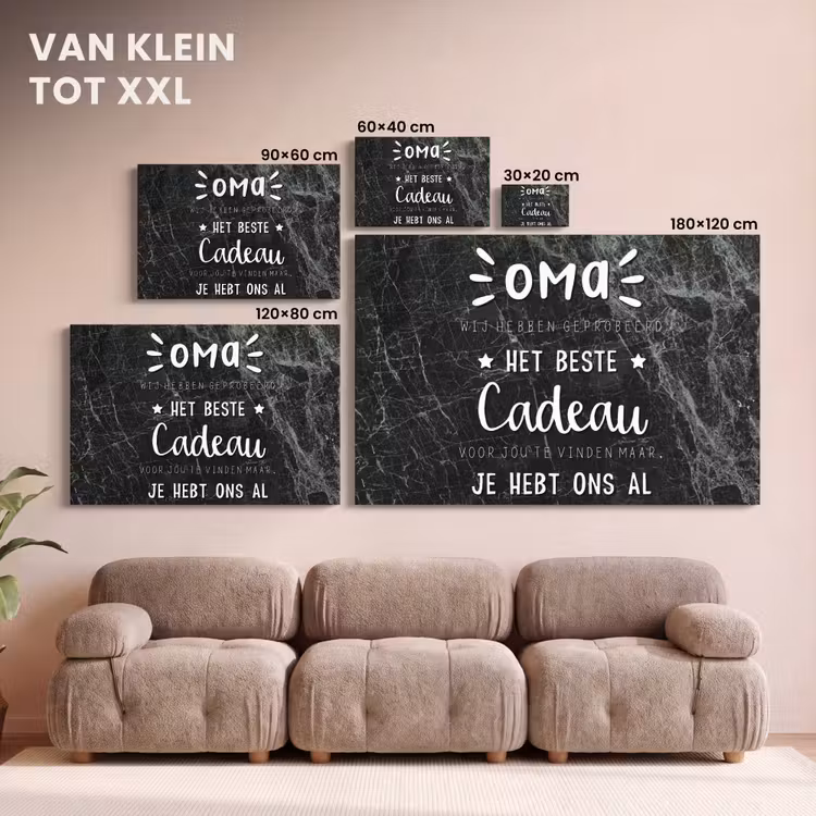 Canvas schilderij - Oma - Spreuken - Oma je hebt ons al - Quotes — 8