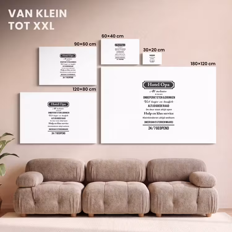 Canvas schilderij - Quotes - Hotel opa - Spreuken - Opa — 8