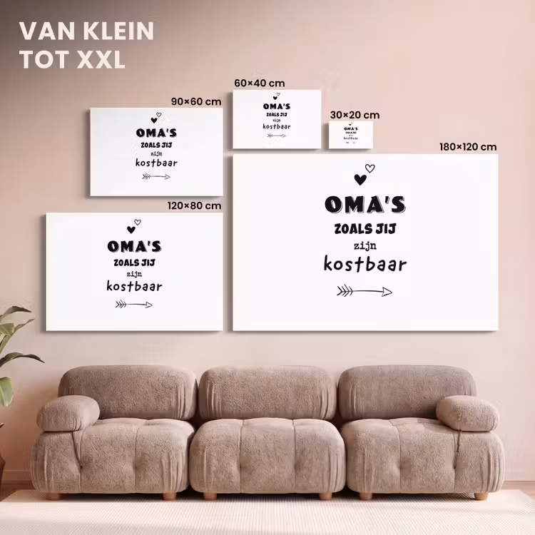 Canvas schilderij - Quotes - Oma's zoals jij zijn kostbaar - Spreuken - Oma — 8