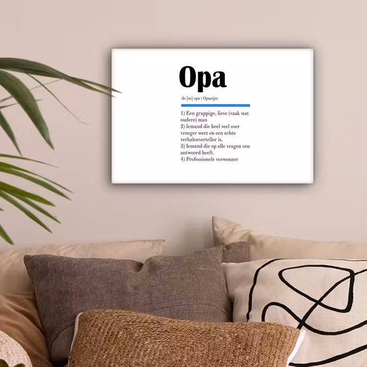 Canvas schilderij - Quotes - Opa betekenis - Spreuken - Woordenboek — 2