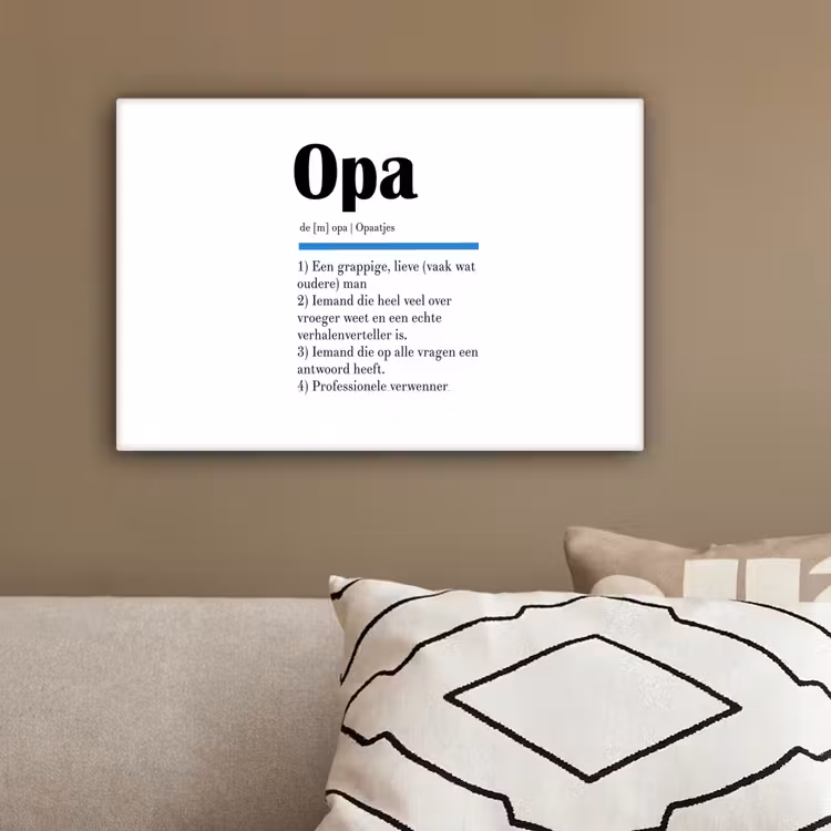 Canvas schilderij - Quotes - Opa betekenis - Spreuken - Woordenboek — 4