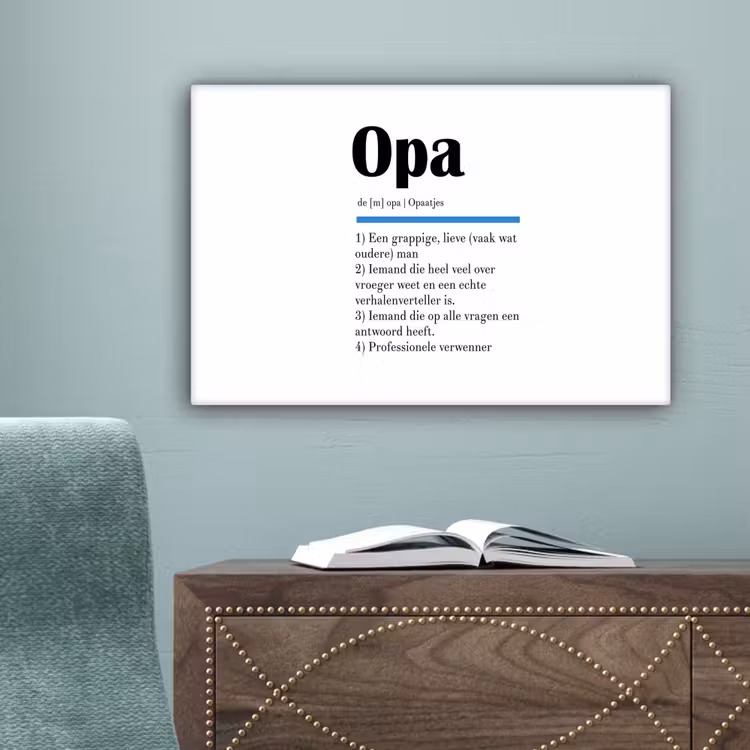Canvas schilderij - Quotes - Opa betekenis - Spreuken - Woordenboek — 5