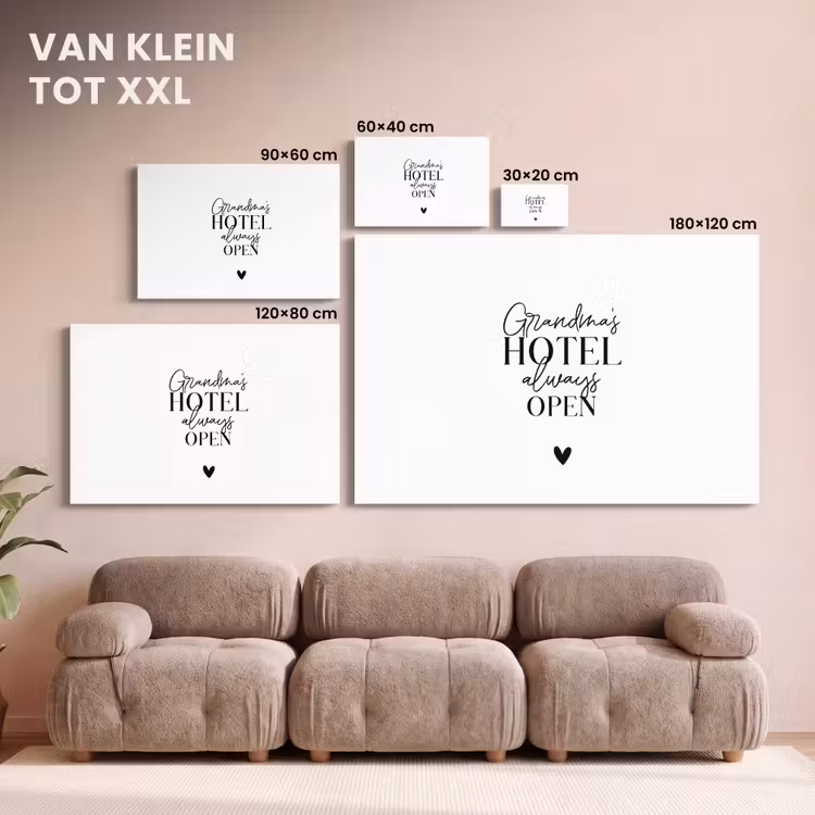 Canvas schilderij - Quotes - Spreuken - Oma - Grandma's hotel always open — 8