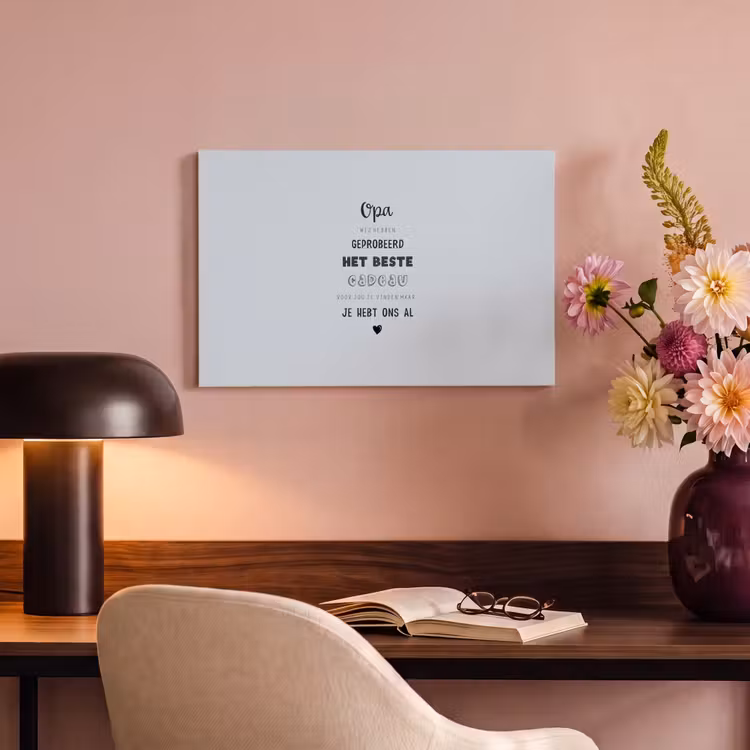 Canvas schilderij - Vaderdag kados - Opa - Spreuken - Het beste cadeau - Quote — 6