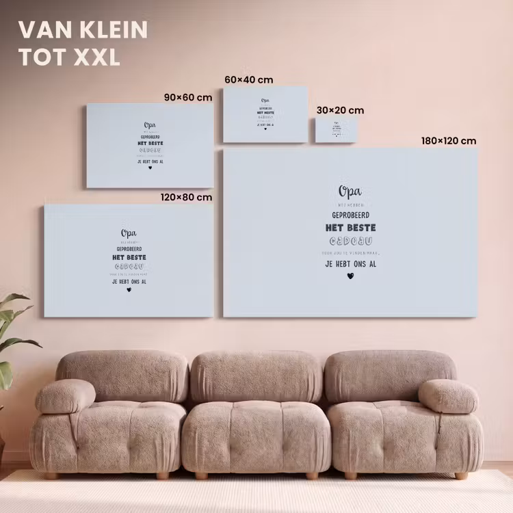 Canvas schilderij - Vaderdag kados - Opa - Spreuken - Het beste cadeau - Quote — 8