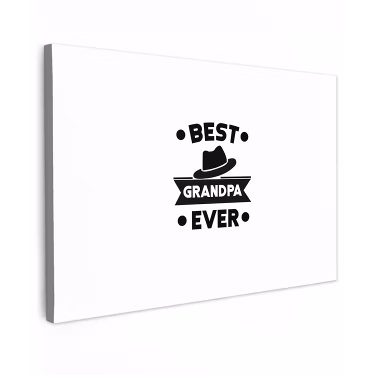 Canvas schilderij - Opa - Quotes - Best grandpa ever - Spreuken — 1