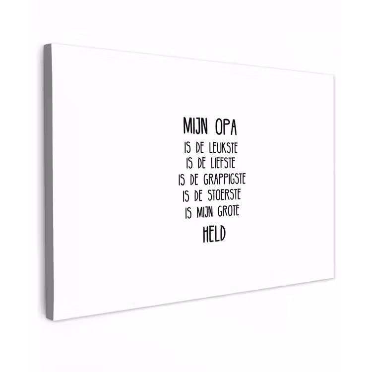 Canvas schilderij - Quotes - Mijn opa is mijn grote held - Spreuken - Opa — 1