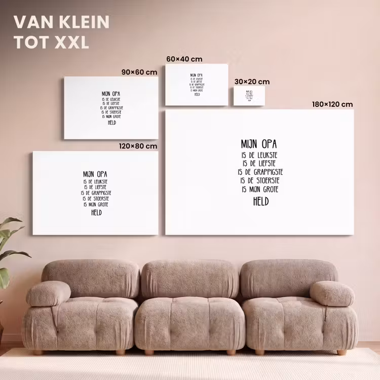 Canvas schilderij - Quotes - Mijn opa is mijn grote held - Spreuken - Opa — 8