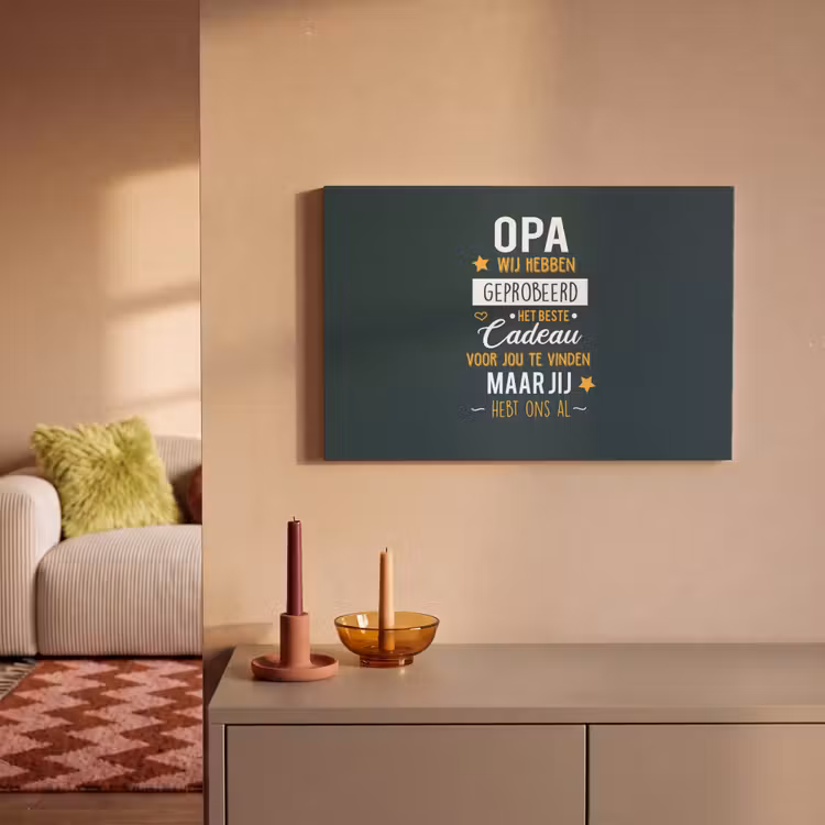 Canvas schilderij - Spreuken - Opa jij hebt ons al - Quotes - Opa — 2