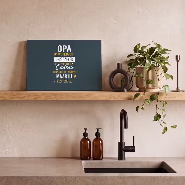 Canvas schilderij - Spreuken - Opa jij hebt ons al - Quotes - Opa — 4