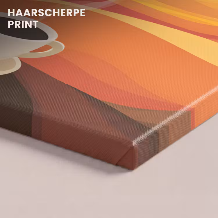 Canvas schilderij - Koffie - Landschap - Oranje - Koffiebonen — 5