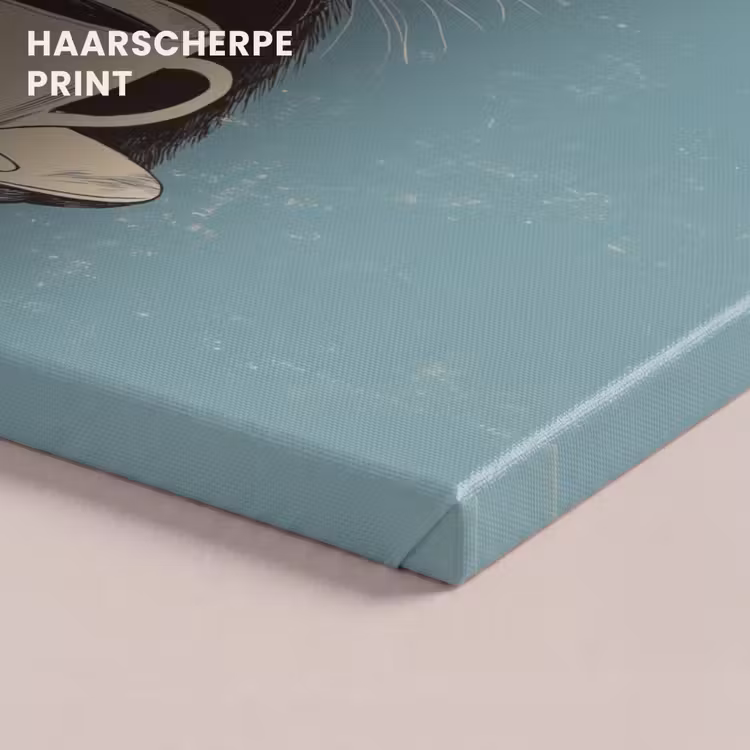 Canvas schilderij - Kat - Zwart - Koffie - Minimalistisch — 5