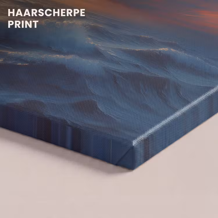Canvas schilderij - Meeuwen - Zonsondergang - Zee - Wolken — 5