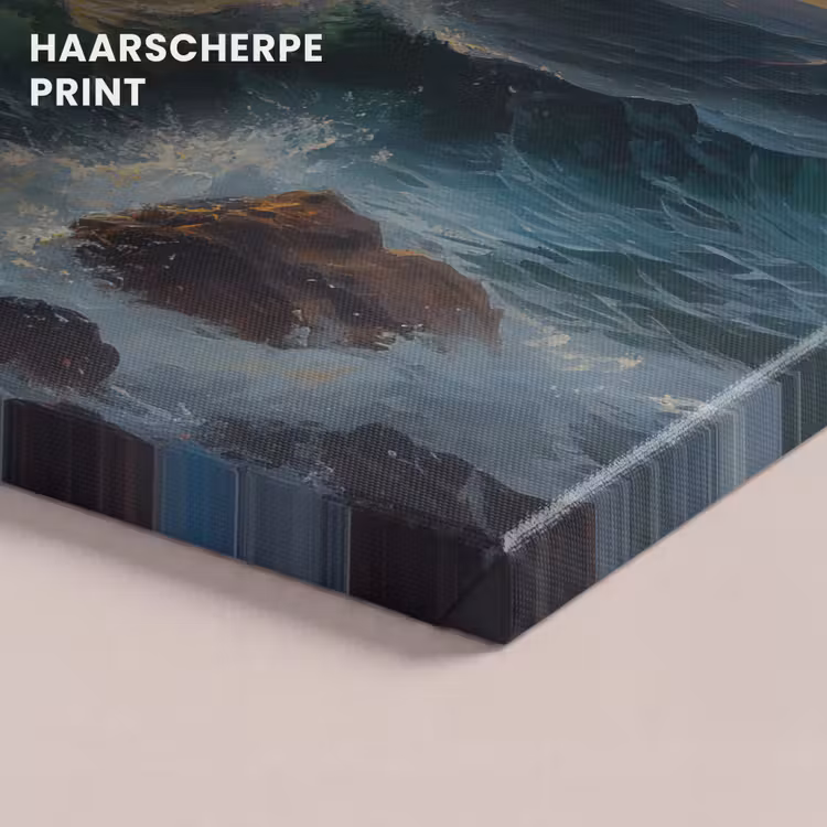 Canvas schilderij - Zee - Zon - Golven - Rotsen — 5
