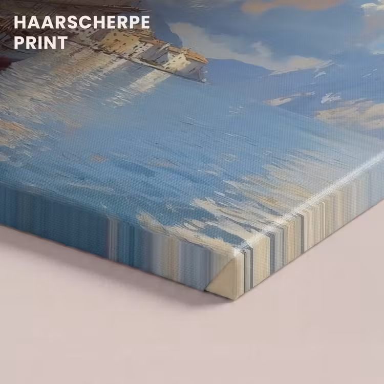 Canvas schilderij - Zeilschip - Huizen - Kade - Zee — 5