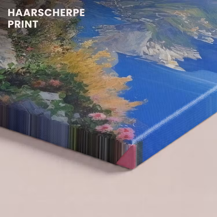 Canvas schilderij - Trap - Huizen - Berglandschap - Zee — 5