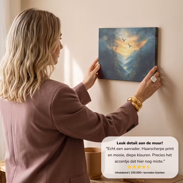Canvas schilderij - Vogels - Zon - Bomen - Groen — 3