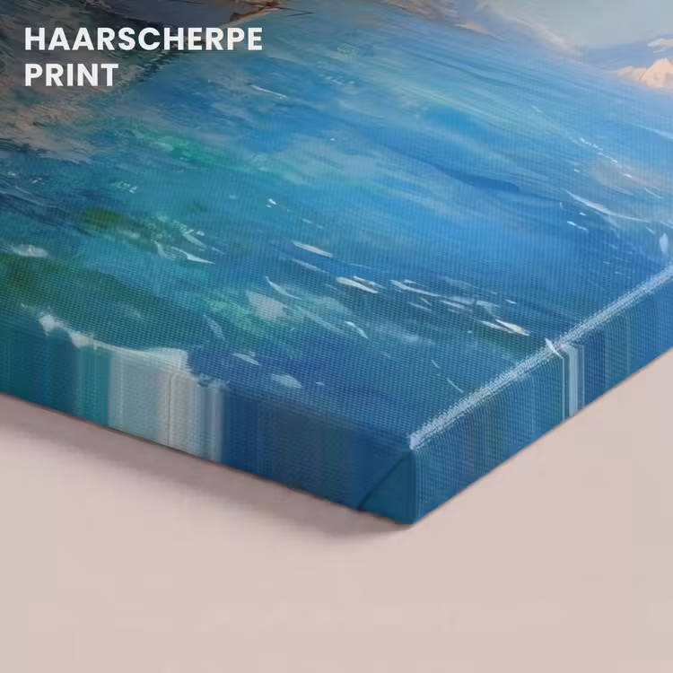 Canvas schilderij - Zeilboot - Rotsen - Kust - Huizen — 5