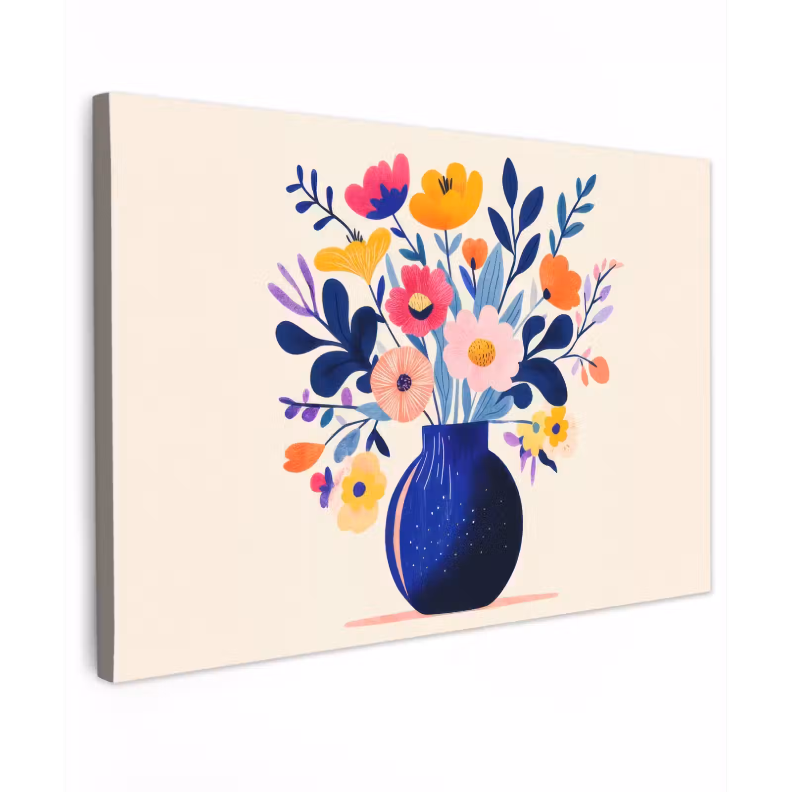 Canvas schilderij - Vaas - Bloemen - Boeket — 1