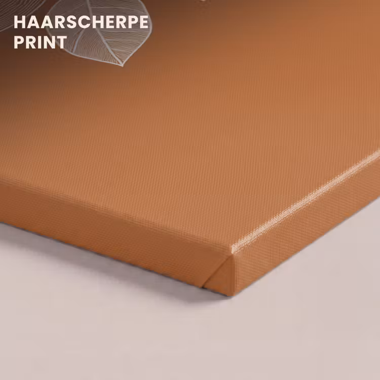 Canvas schilderij - Sinaasappel - Getekend - Bladeren - Bruin — 5