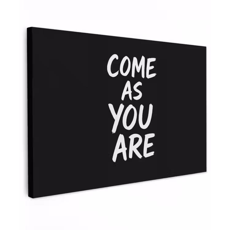 Canvas schilderij - Quote - Zwart - Simpel — 1