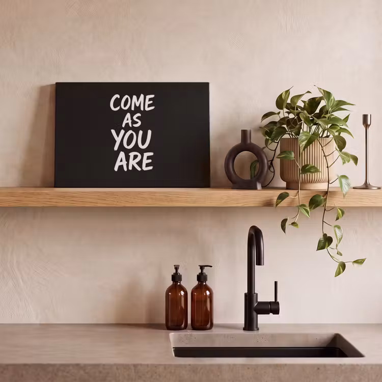 Canvas schilderij - Quote - Zwart - Simpel — 4