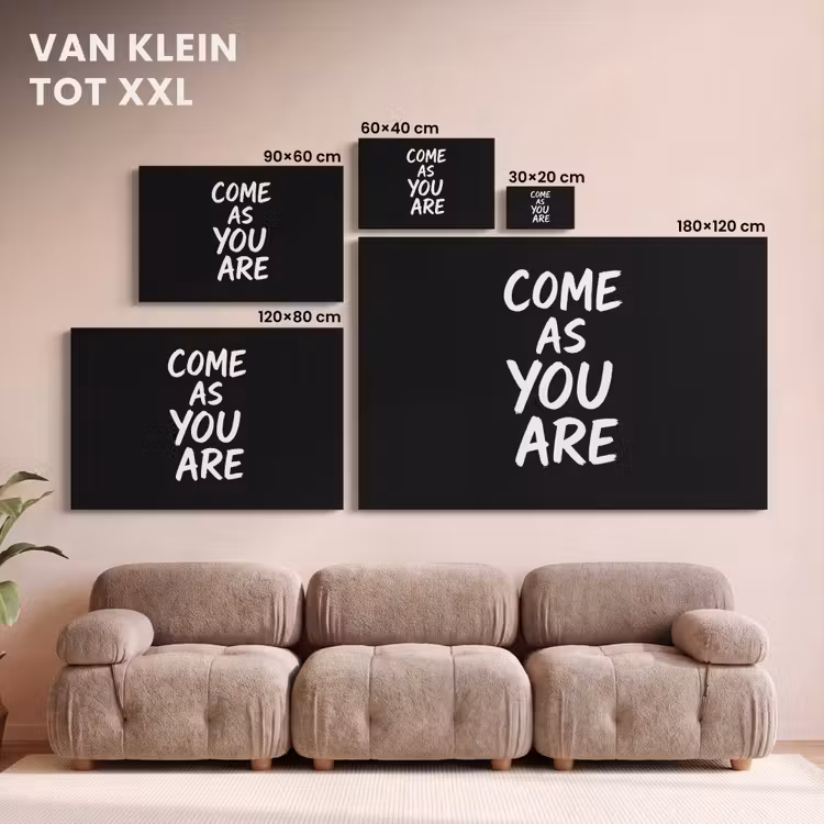 Canvas schilderij - Quote - Zwart - Simpel — 8