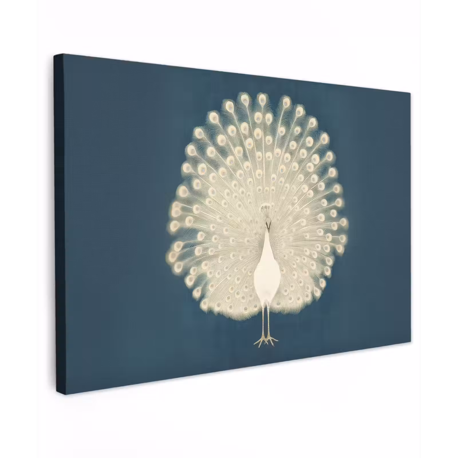 Canvas schilderij - Vogel - Blauw - Vintage — 1
