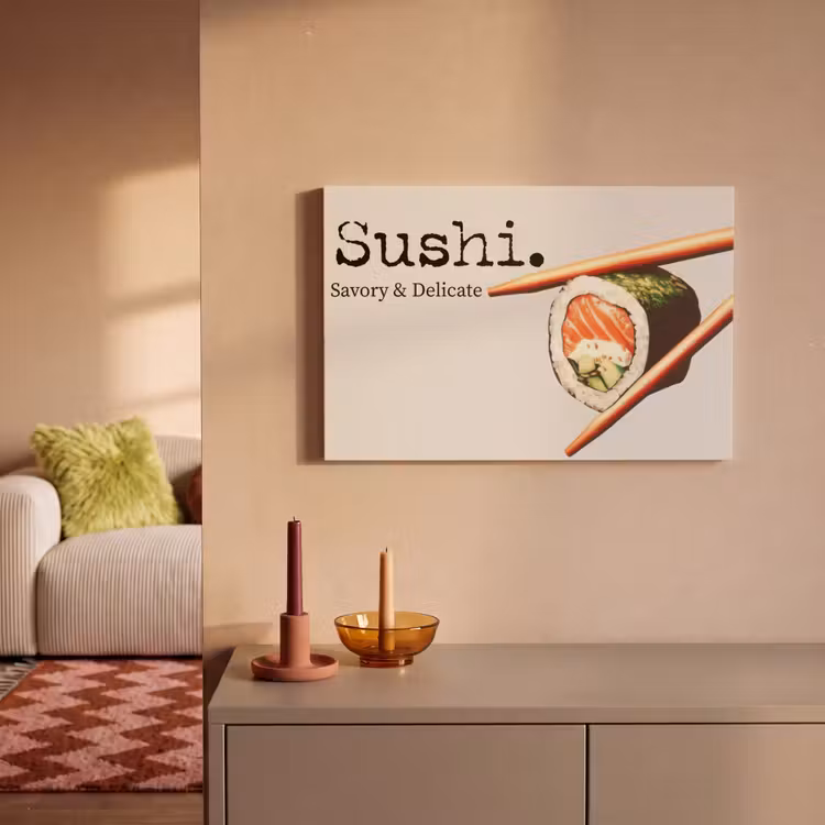 Canvas schilderij - Sushi - Zalm - Rijst - Japans — 2