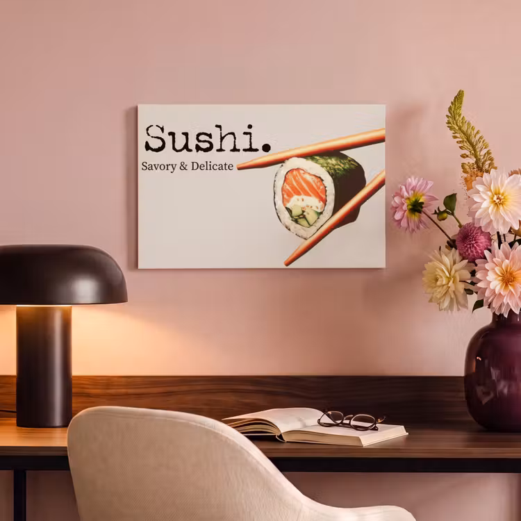 Canvas schilderij - Sushi - Zalm - Rijst - Japans — 6
