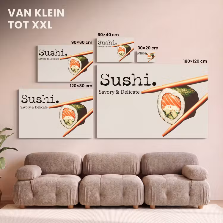 Canvas schilderij - Sushi - Zalm - Rijst - Japans — 7