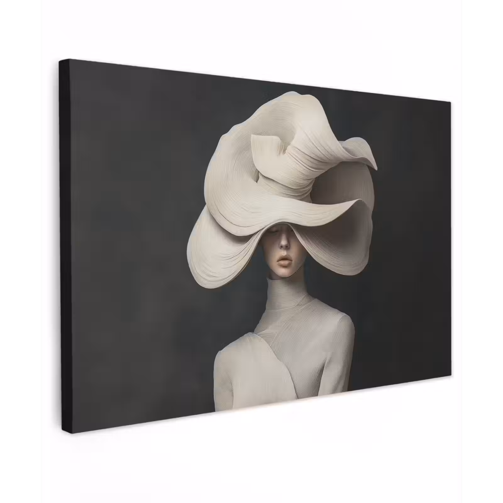 Canvas schilderij - Modern - Vrouw - Hoed — 1