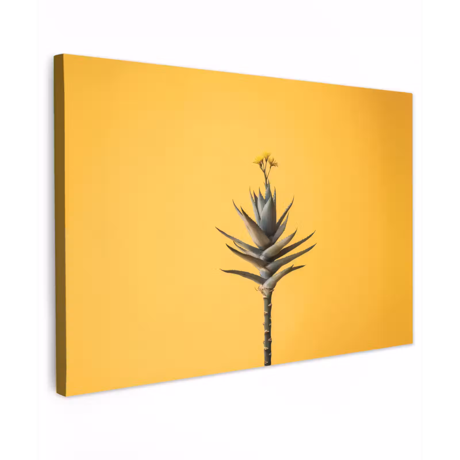 Canvas schilderij - Plant - Minimalistisch - Bloem - Geel — 1
