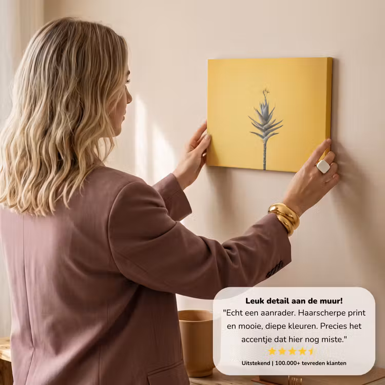 Canvas schilderij - Plant - Minimalistisch - Bloem - Geel — 3