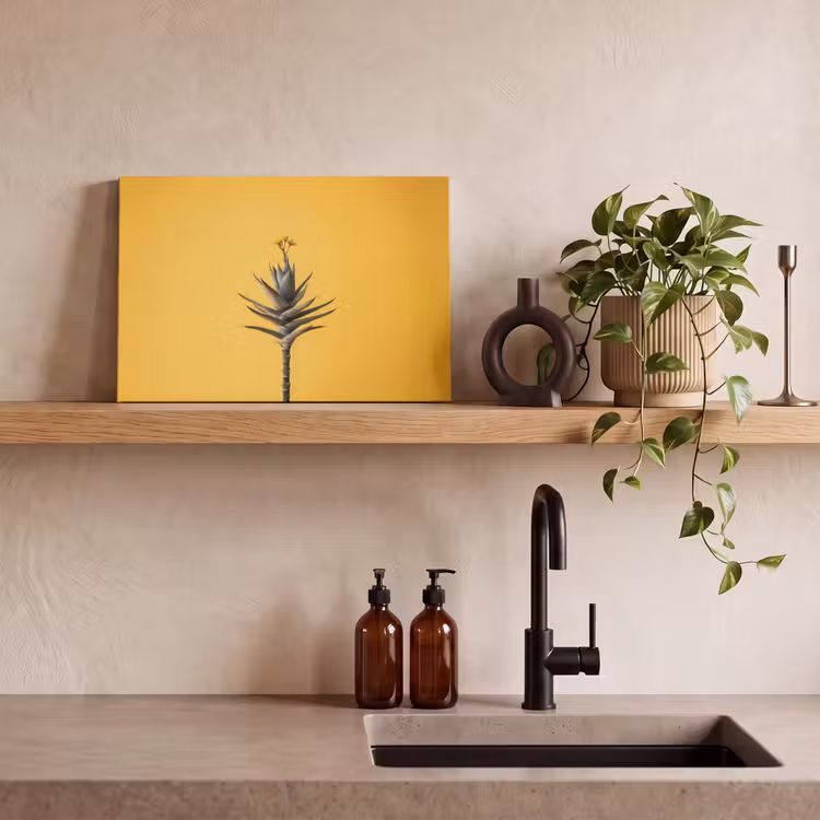 Canvas schilderij - Plant - Minimalistisch - Bloem - Geel — 4
