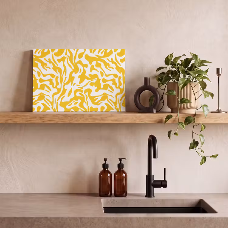 Canvas schilderij - Vormen - Wit - Abstract — 4