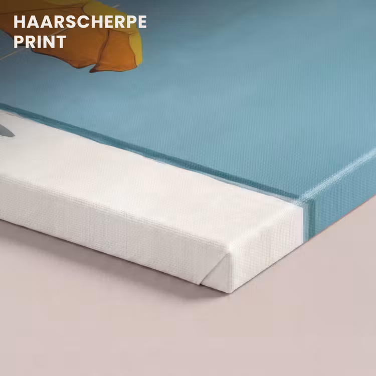 Canvas schilderij - Parasol - Geel - Strand - Zee — 5