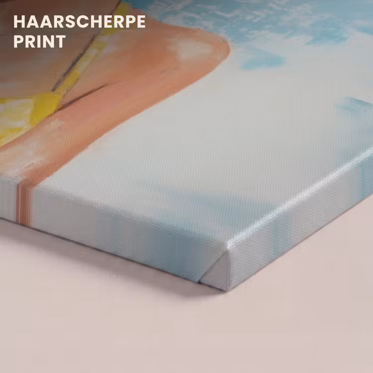 Canvas schilderij - Schilderij - Vrouw - Hoed - Geel — 5