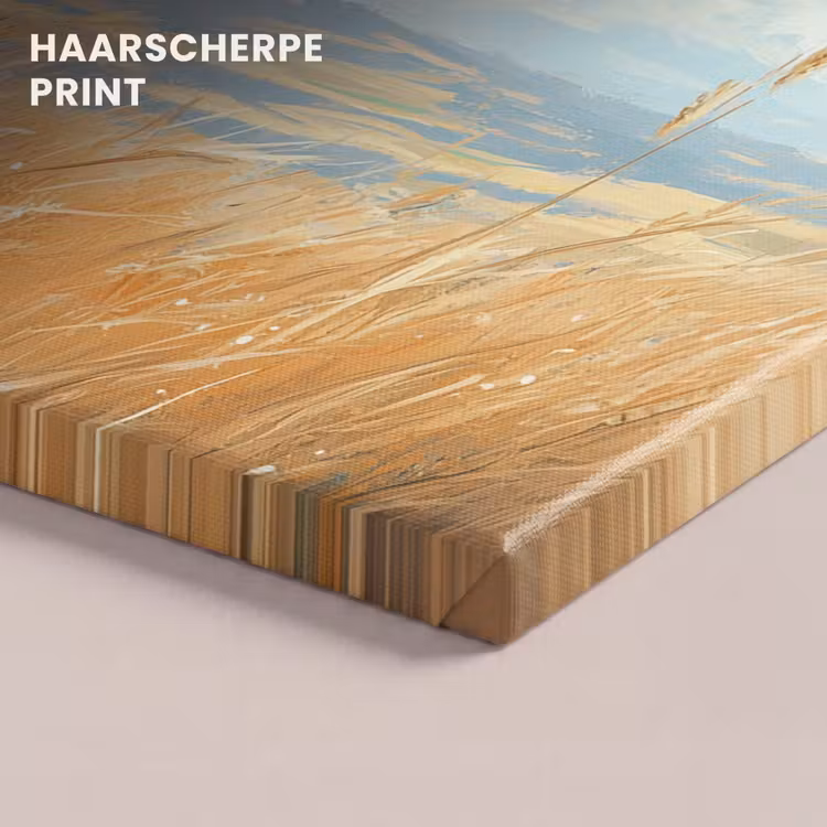 Canvas schilderij - Vos - Gras - Wolken - Oranje — 5