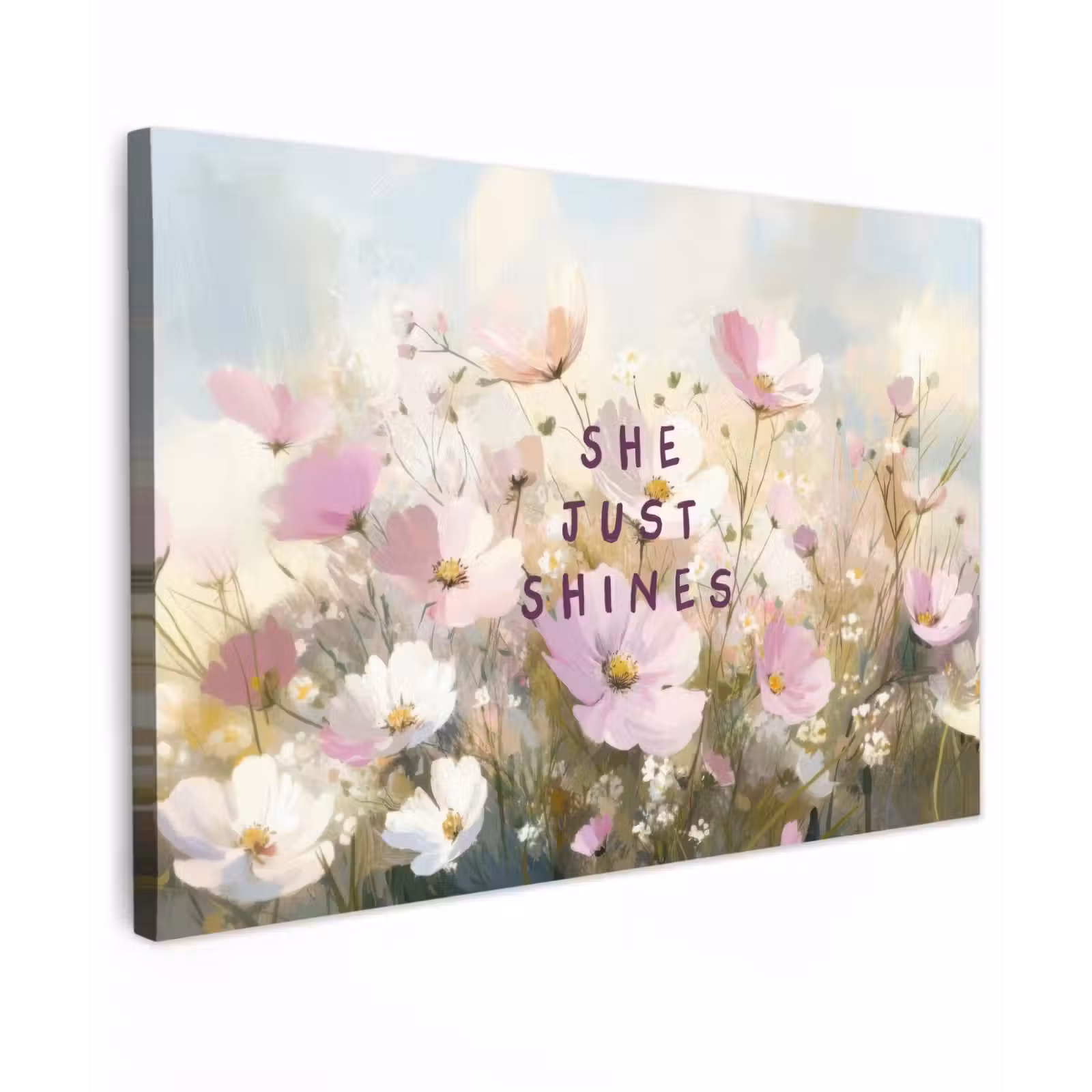 Canvas schilderij - Quote - Bloemen - Schilderachtig — 1
