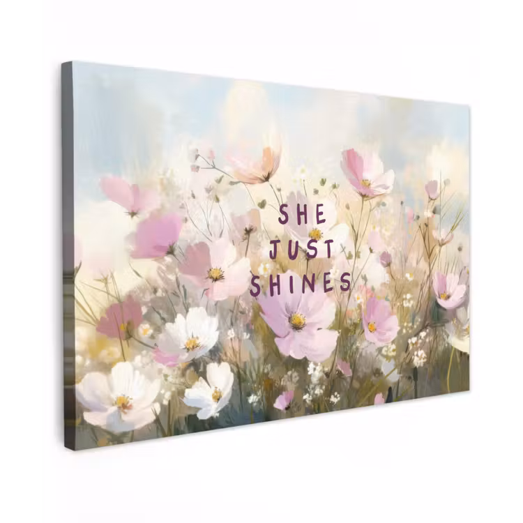 Canvas schilderij - Quote - Bloemen - Schilderachtig — 1