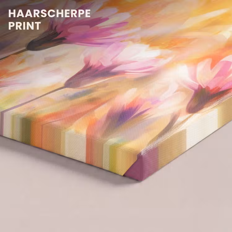 Canvas schilderij - Vlinders - Oranje - Bloemen — 5