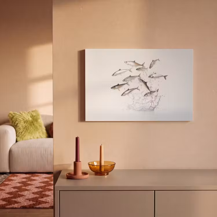 Canvas schilderij - Vissen - Water - Wit — 2