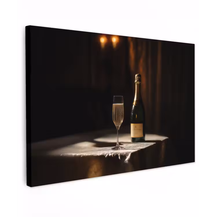 Canvas schilderij - Prosecco - Bubbels - Sfeervol - Drank — 1
